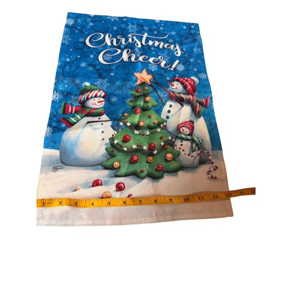 Garden Flag - Christmas Cheer Snowman Print Flag18"x27" - Picture 3 of 6
